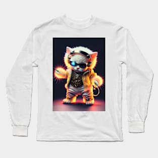 Cute Anime Cat - Anime Art design Long Sleeve T-Shirt